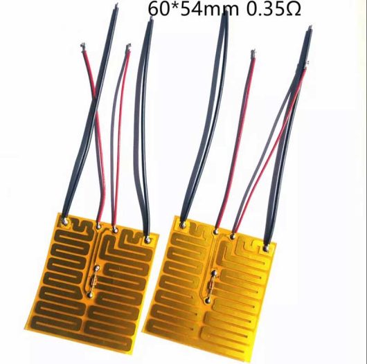 Almohadilla calefactora Kapton de película delgada de poliimida adhesiva de 0,35 Ω